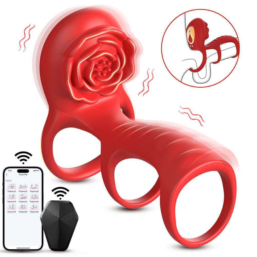 main_pic_0-105 Male Masturbation APP Remote Control Vibrator Couple Sharing Clitoral Stimulation Passion Lock Fine Ring Vibration for Men - 图片 1