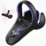 IPX7 Wearable Silicone Electric Stimulate Prostate Massager Vibrating Anal Butt Ejaculation Ring Vibrator for Adult Anal Toys