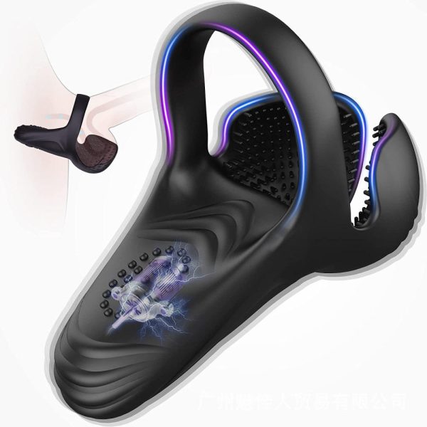 IPX7 Wearable Silicone Electric Stimulate Prostate Massager Vibrating Anal Butt Ejaculation Ring Vibrator for Adult Anal Toys