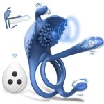 Wearable Silicone Electric Stimulate Prostate Massager Vibrating Anal Butt Ejaculation Ring Vibrator for Adult Anal Toys