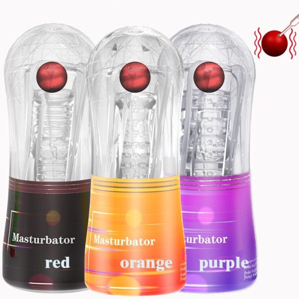 Electric Automatic Male Masturbator Tool USB 10 Frequency Men's Exercise Masturbation Cup Transparent