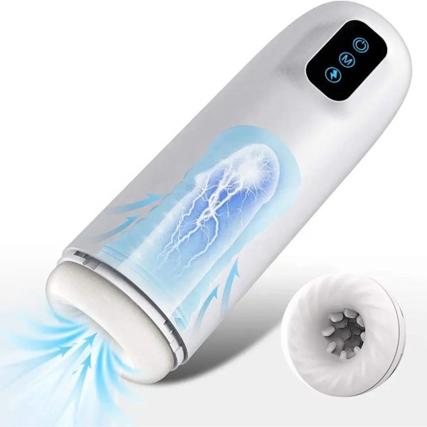 Waterproof Telescopic Vibration Heating Masturbation Cup Waterproof Automatic Men Thrusting Stroker Machine for Male Sex Toy