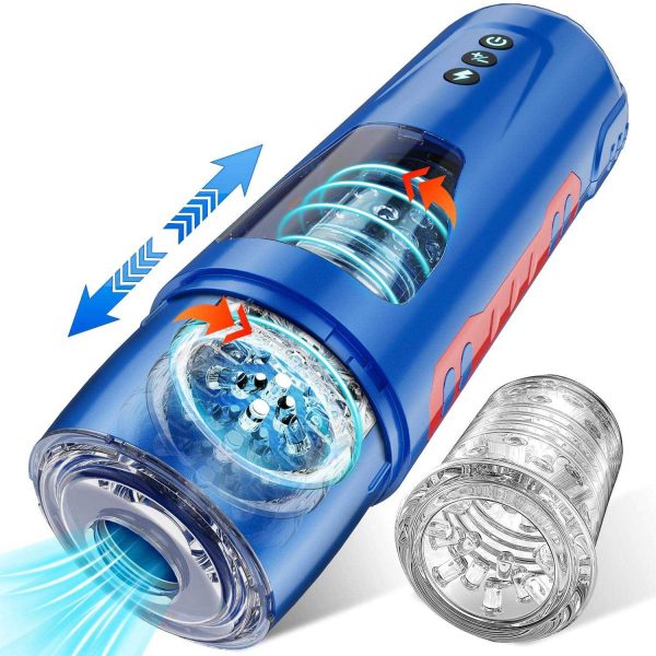 Realistic 3D Textured Ultra-Soft Pussy Male Electric Stroker Adult Sex Toy Automatic Thrusting Rotating Man Masturbation Cup