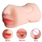 Hot Sell Artificial Vagina Men Masturbator Pocket Pussy Oral Sex Deep Through Sex Toys for Men Male Masturbation