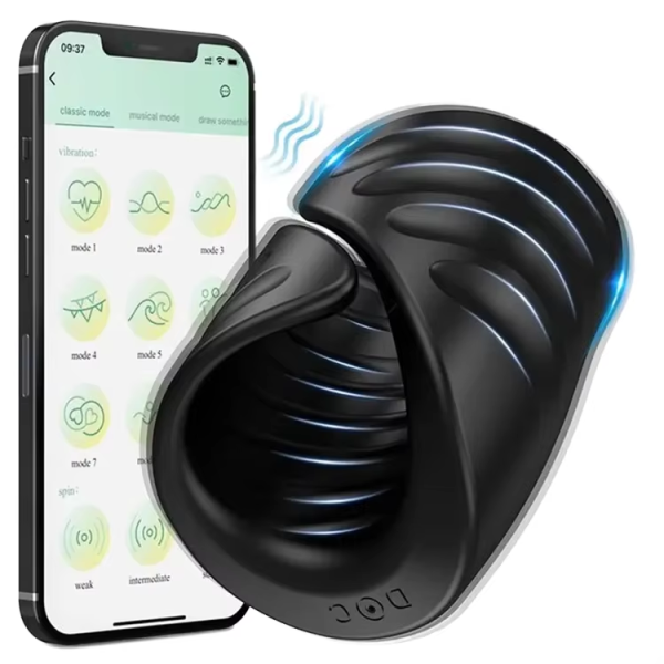 Bluetooth APP Control Soft Silicone Aircraft Men Vibrator Male Masturbation Cup With Mobile Phone