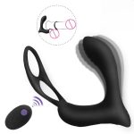 Wholesale Prostata Stimulator Silicone Male Prostate Massage Vibrator Anal Vibrator Butt Plug Delay Ejaculation Ring Toy