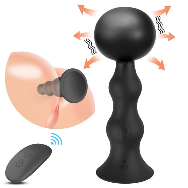 Hot Selling Adult Anal Toys Silicone Remote Control Prostate Massager Huge Butt Plug Expansion Inflatable Anal Plug