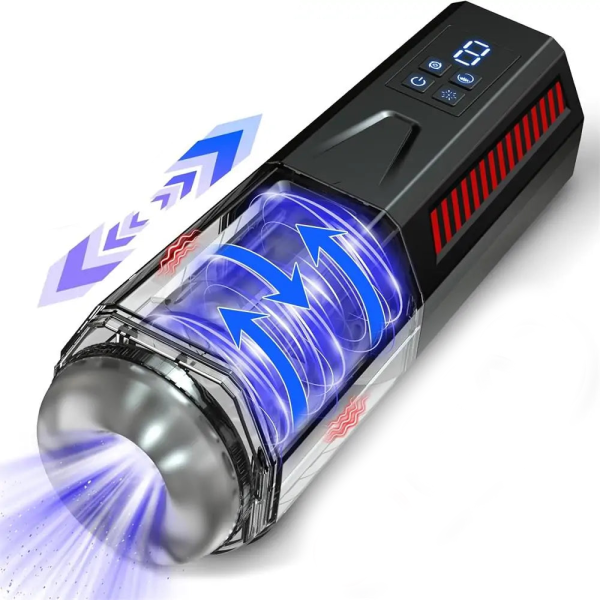 Automatic Dual Vibration Telescopic Electric Men Masturbator Machines Thrusting Rotating Male Stroker Cup Masturbation Tools
