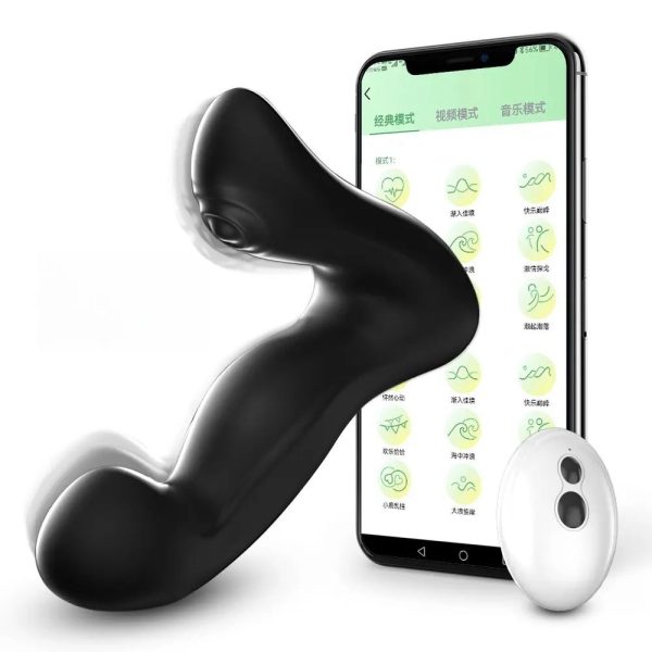 APP Remote Control Prostate Massager Trainer Pushing and Tapping Vestibular and Anal Plug Masturbation Device