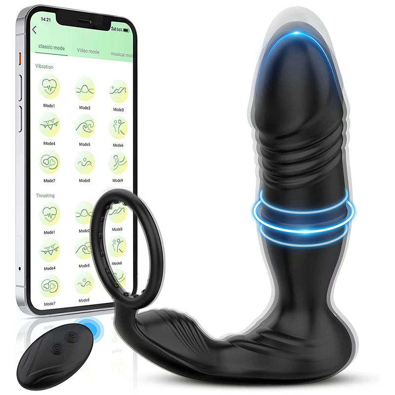 main_pic_0-246 Factory Price Male Prostate Massage Vibrator Telescopic Anal Plug Powerful Remote Control Prostate Massager - 图片 1