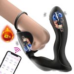 Hot APP Wireless Remote Control Male Anal Butt Plug Vibrator Silicone Anal Sex Toy Vibrating Heating Prostate Massager for Men