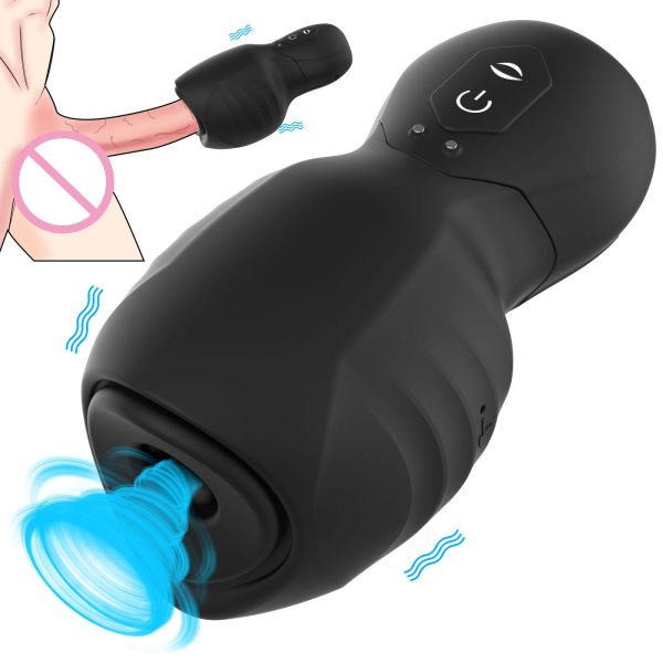 Penis Vibrator Delay Ejaculation Penis Delay Trainer Male Masturbator Glans Stimulator 7 Modes Sucking Massager Sex Toys for Men