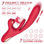 3 in 1 Women Sex Dildo Stretching Vibration Rabbit Vibrator G Spot Stimulation Female Tongue Sucking Rabbit Vibrator