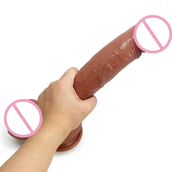 Wholesale Oem Odm Dildo Realistic Double Layer Silicone Dildos Liquid Silicone Adult Sex Toys for Woman Large Penis