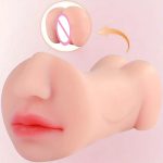 Male Masturbator Vagina Anus Oral Sex Real Deep Throat 3 in 1 Masturbation Pocket Pussy Sex Toy Realistic Vagina for Men