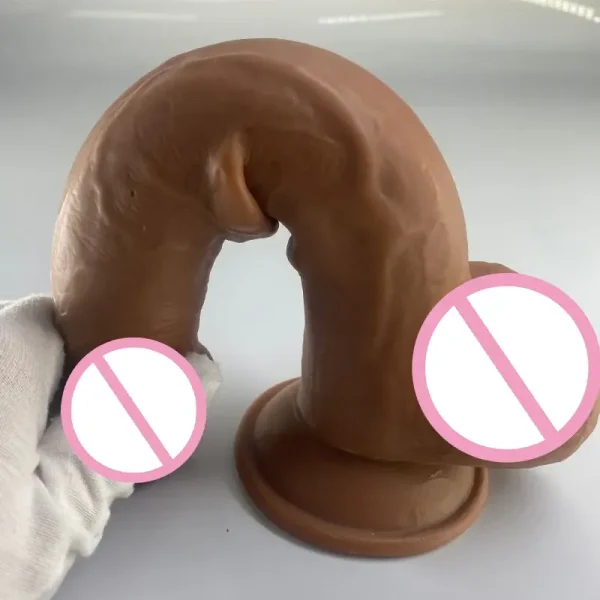 Factory Custom OEM 9 Inch Phallus Large Thick Caramel Masturbator Female Adult Make Love TPE Dildo