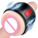 Automatic Male Masturbator Cup Open-ended Vibrating Realistic Vagina Masturbation Cup Pocket Pussy SexToy for Men Adult Supplies
