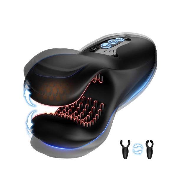 Portable Male Vibrator Sex Trainer Toy With 10 Double Head Bite Vibration Men's Training Stimulator for Masturbation Cups