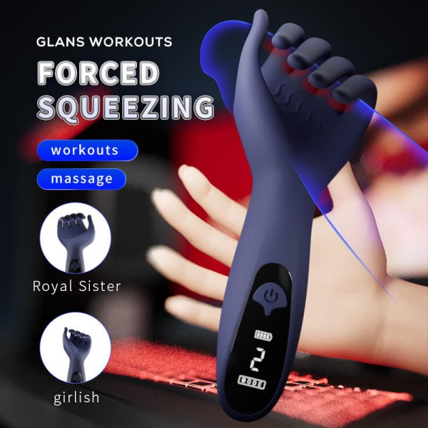 LED Display Finger Male Masturbation Stimulated Vibration Testicular Massager Masturbator Cup Sex Toys for Men