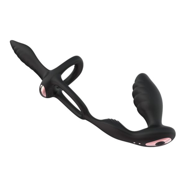 OEM Adult Sex Toy Men's Thickened Penis Locking Sperm Ring Vibrator Couple Shared Remote Control Anus Plug