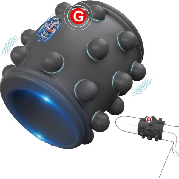 OEM Charging Vibration Lock Ring Male Delayed Masturbator Soft Silicone Sex Toy for Men