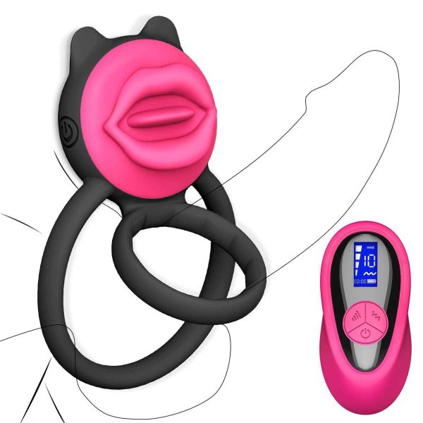 OEM Remote Control Vibrating Cock Ring Couple Sex Toy Sex Novelties Tongue Clitoral Stimulator Vibrator