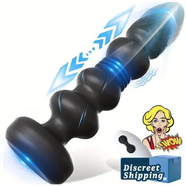 Thrusting Remote Control Butt Plug Anal Sex Toy With Vibrating and Thrusting Modes Prostate Massager for Male and Female