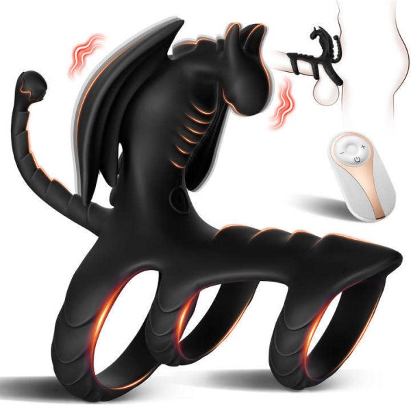OEM AAV Clitoral Massage Stimulation Remote Control Dragon Monstor Penis Ring Vibrator