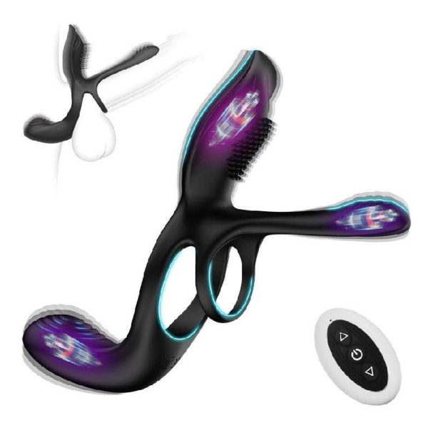 OEM Vibrating Penis Ring Sex Toys 2 in 1 Vibrating Cock Ring With 10 Vibration Silicone Adult Toy Adult Sex Toys for Couples