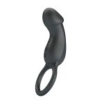 OEM USB Charging Silicone Couples Vibrator Long Time Delay Penis Cock Ring Dildo Shape for Male Masturbators