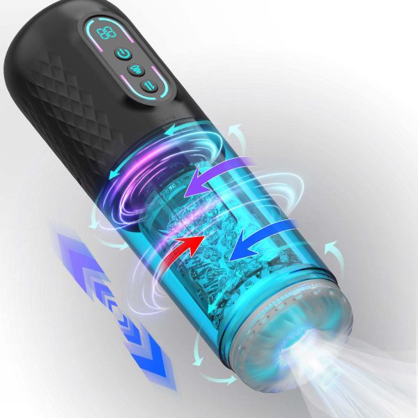 OEM Digital Display 3 In1 Electric Male Masturbators Vibration Rotating Sucking Sex Toy for Men Masturbation Cup