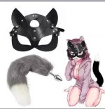 OEM fox Leather Eye Mask Role Play Helmet Bondage Masquerade Mask Other BDSM Products Toys