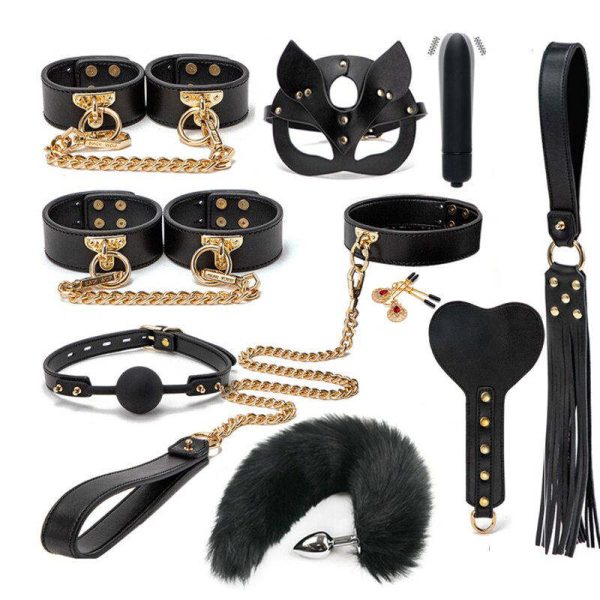 OEM Slave Bed Bondage Collar Genuine Leather Neck Restraint With Leash BDSM Erotic Sex Toys