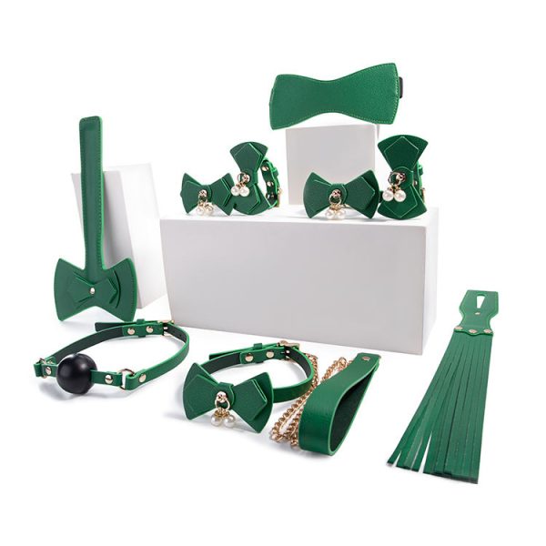 OEM BDSM Bondage Restraint Kit 7 PCS Premium Leather Handcuff Whip Sex Tools for Couples SM Adult Cosplay Games