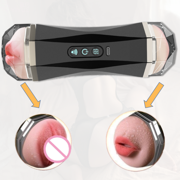 OEM Voice Interaction Double Head Vibrator Masturbation Cup Male Men's Sexual Products Exercise Masturbation Cup