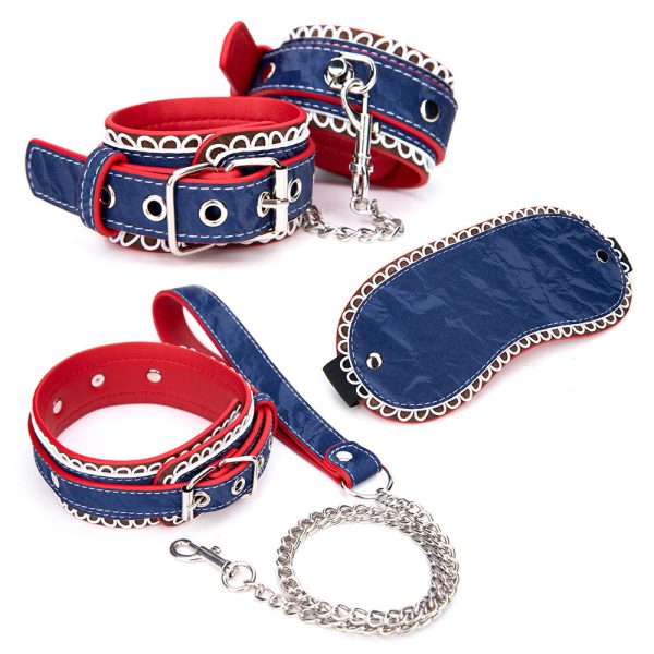 OEM 3PCS Bondage Kits PU Leather Restraint Set Fetish BDSM Gear Erotic Role Play Sex Toys for Couples SM Adult Cosplay Games