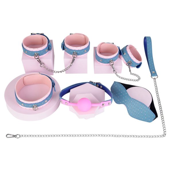 OEM High Quality Elegant Leather Bondage Sets Bondage for Sex 5 Pcs BDSM Restraint Kits Toys for Women and Couples