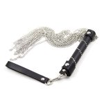 OEM High Quality Soft Leather Flogger for Male Sex Bdsm Bondage Gear with Metal Tassels Sex Spanking Whip Stock Included