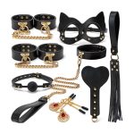 OEM Sex Toy BDSM 8 PCS Tied Set PU Leather Box Adult Product SM Bed Bdsm Bondage Punishment Restraint Set for Women Couple