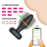 APP Control Male Anal Plug 10 Vibration Modes Anal Sex Toy Prostate Massager Vibrador Anal for Men Thrusting