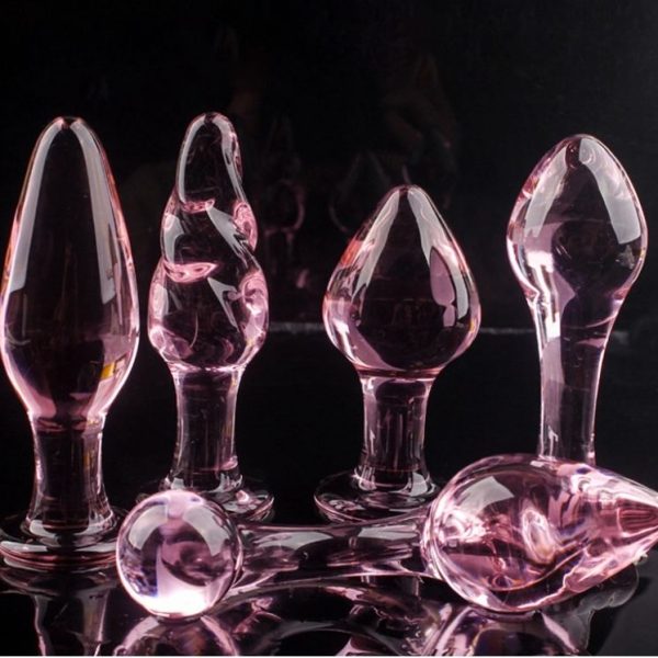 New Design Large Glass Butt Plug Anal SM Adults With Crystal Penile Glass Enlarged Anal Plug