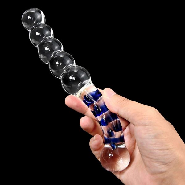 Crystal Glass Dildo Penis Anal Beads Butt Plug Masturbation Personal Massager G-Spot Stimulation Adult Sex Toy for Women