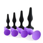 4pcs Silicone Anal Plug Set Male Prostate Massager Anal Butt Plug Set for Female Adult Erotic Toy Anal