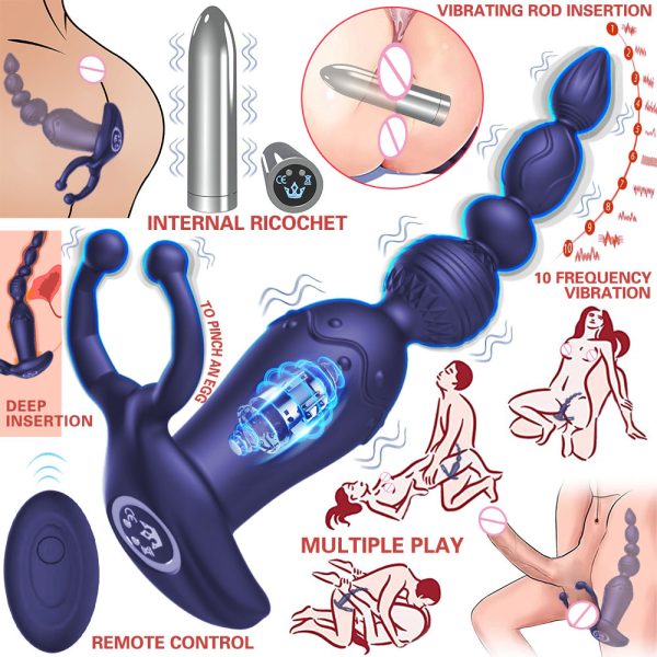 App and Remote Control Anal Beads Butt Plug Anal Sex Toys Vibrator