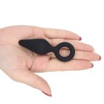 Waterproof Black Silicone Anal Plug for Beginner