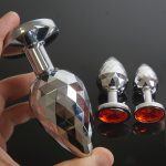 OEM Stainless Steel Metal Round Rhombus Diamond Pattern Anal Plug Anal Plug With Smooth Diamond Jewelry Butt Plug Butt Dilator