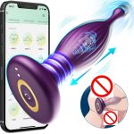 Female Retractable Vibrator G-spot Stimulation Masturbator Male Prostate Massager Vestibule Anal Plug APP Remote Control Adult