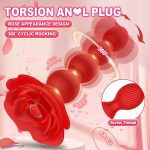 Rose Butt Plug Prostate Massager With 360?? Cyclic 10 Rotating & Vibrating Modes G Spot Vibrator Anal Toys for Men Women Couples