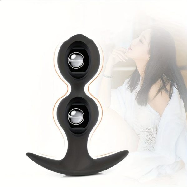 OEM Heavy Silicone Butt Plug with Built-in Stainless Steel Ball Anal Sex Toy for Anal Training and Masturbation