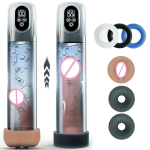 Automatic Sucking Cock Pump Adult Training Sex Toys Male Penis Enlargement Vacuum Pump with Mini Pocket Pussy and 3 Penis Ring